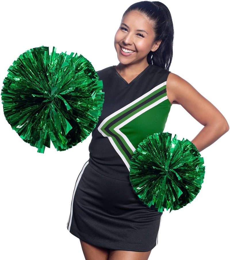Anderson's Metallic Green Foil Baton School Spirit Shakers, Cheerleader Pom Poms, Football, Basketball, Homecoming Squad, Team, Party, Dance, Club, Performance, Fan Celebration Pack of 2 - Image 4